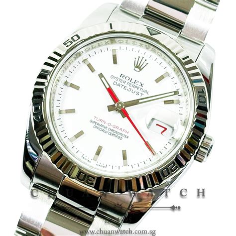 rolex datejust turnograph thunderbird white gold|discontinued Rolex 116264.